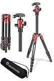 マンフロット(Manfrotto) Element トラベル三脚 スモール レッド アルミ 5段 MKELES5RD-BH