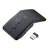 サンワサプライ 静音ワイヤレス IR LEDコンボマウス(5ボタン・薄型) MA-WBIS5117BK